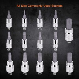 Juego de llaves de vaso Torx de 14 piezas TACKLIFE8